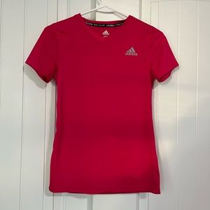 Adidas light weight pink logo tee